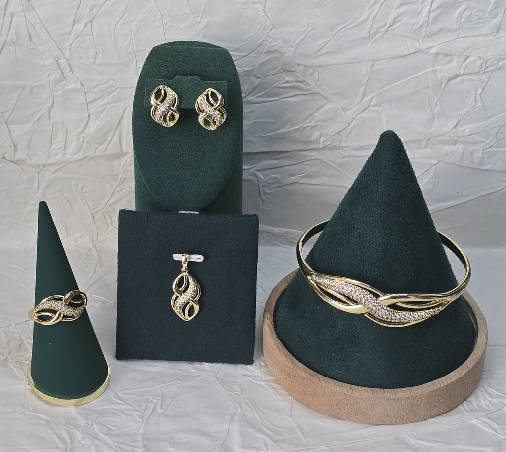 Infinity Grace 14K Gold‑Plated Jewelry Set