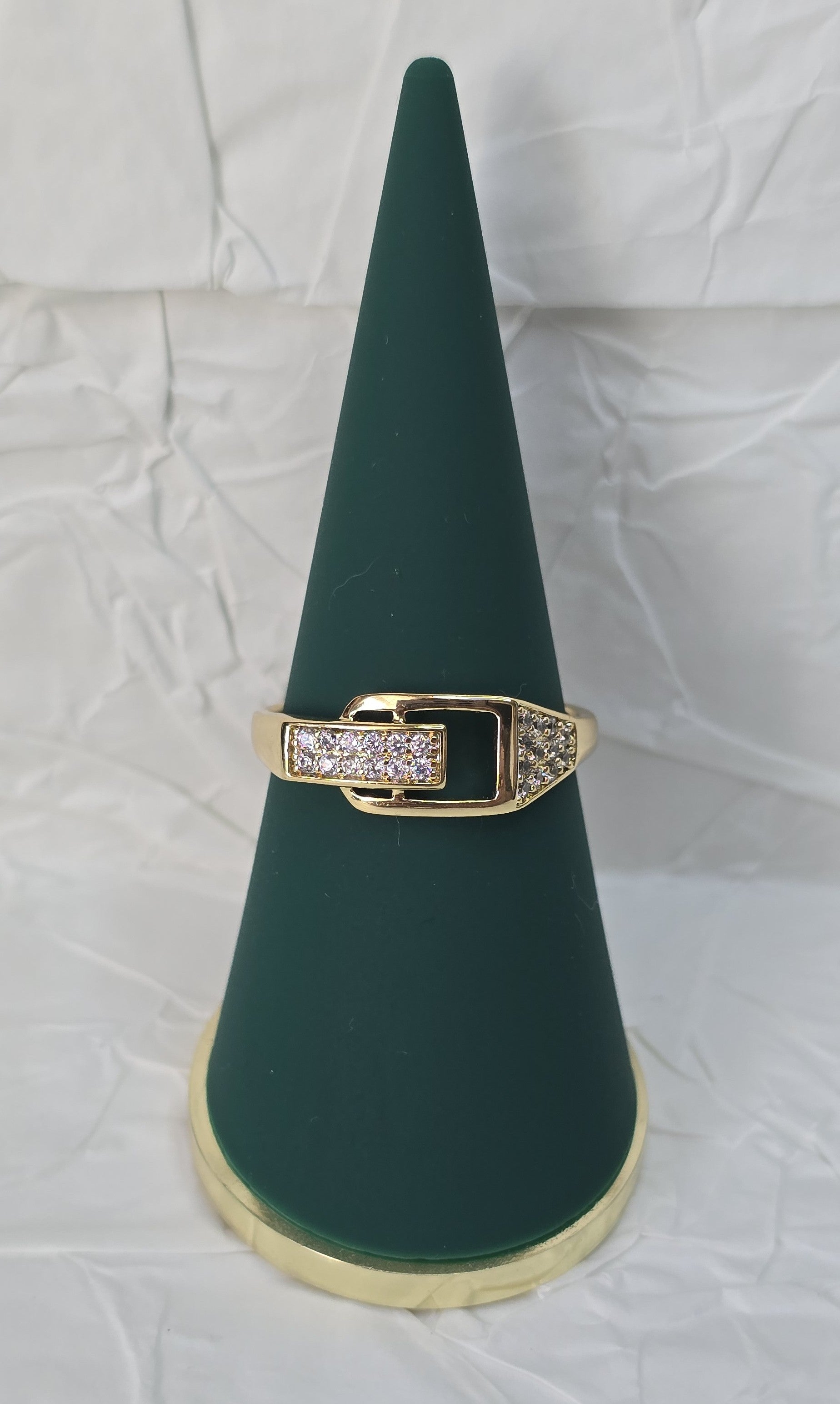 Golden Buckle 14K Gold‑Plated Jewelry Set (with 2 Bracelets)