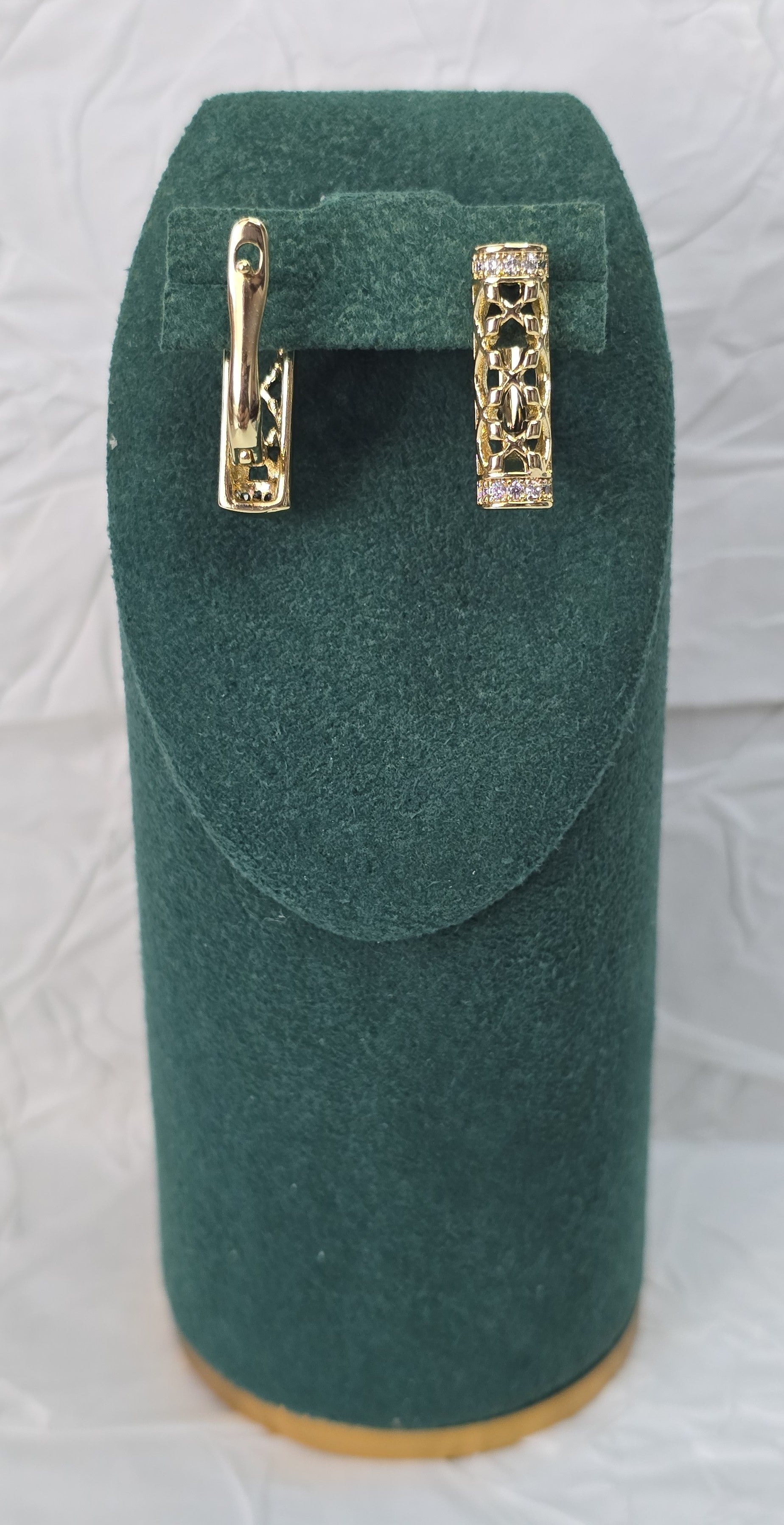 Royal Lattice 14K Gold‑Plated Jewelry Set