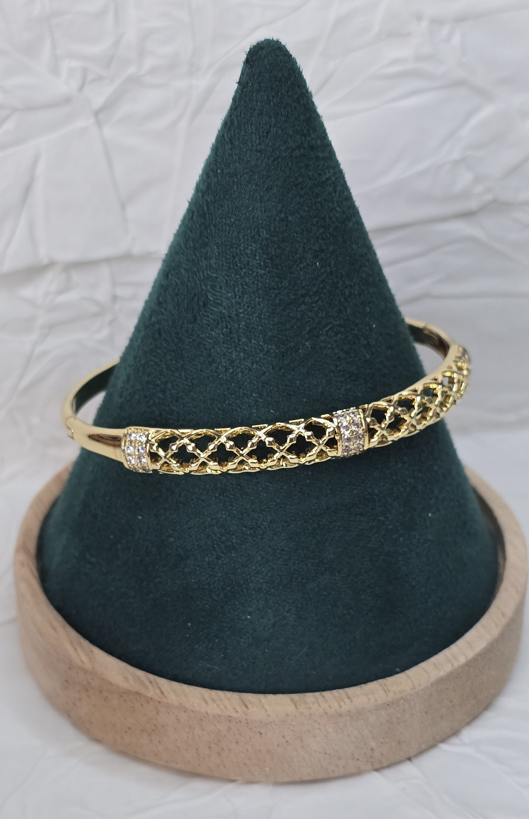 Royal Lattice 14K Gold‑Plated Jewelry Set