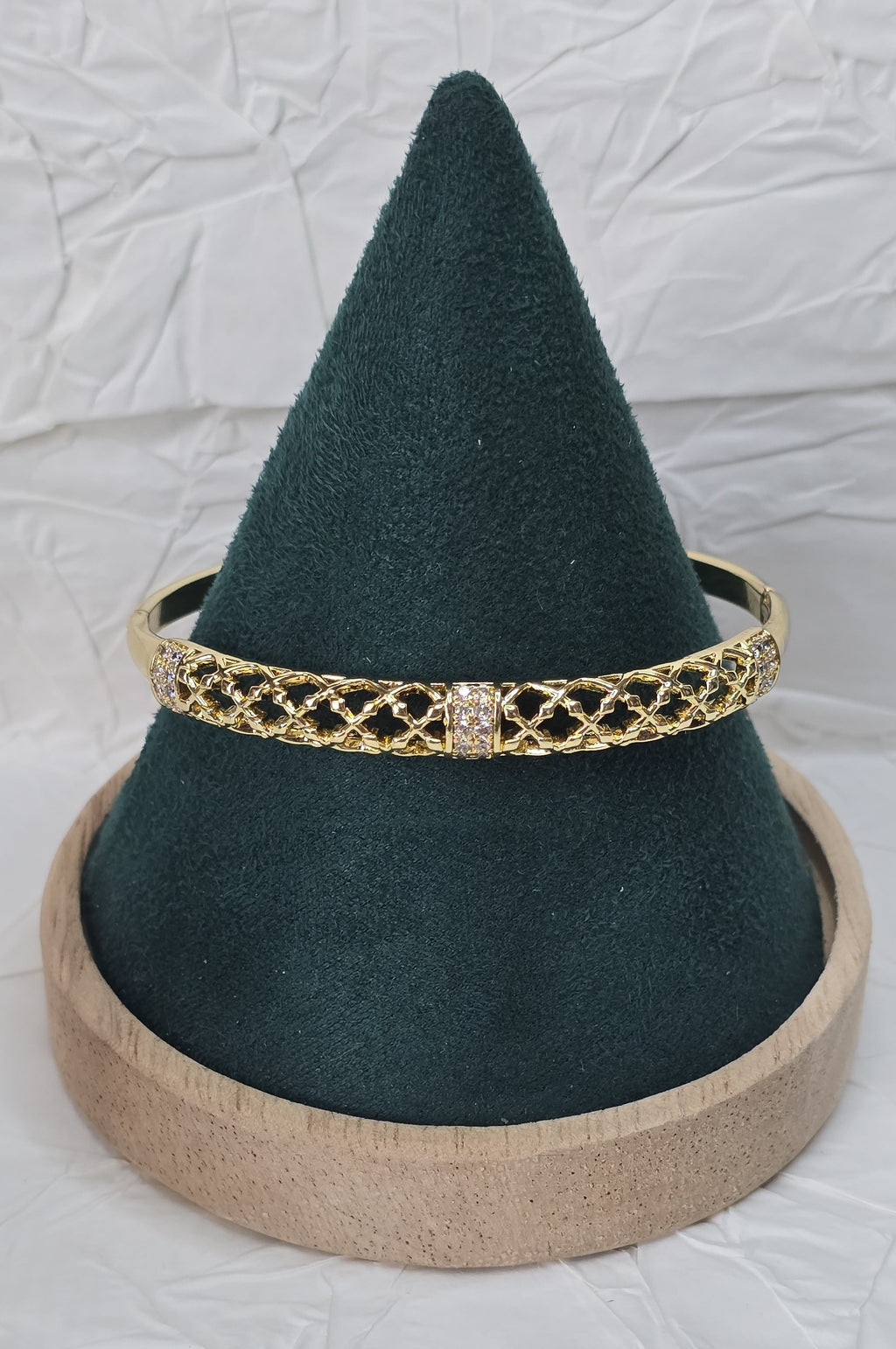 Royal Lattice 14K Gold‑Plated Jewelry Set