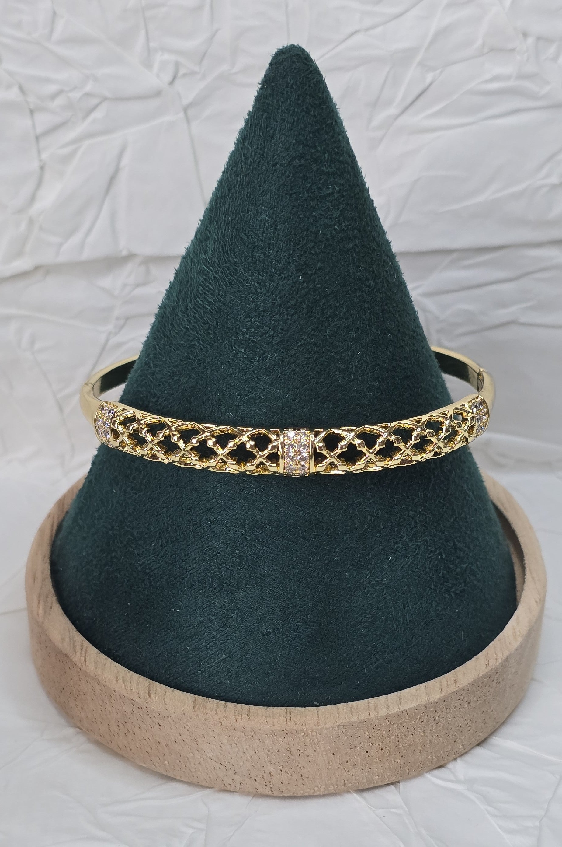 Royal Lattice 14K Gold‑Plated Jewelry Set