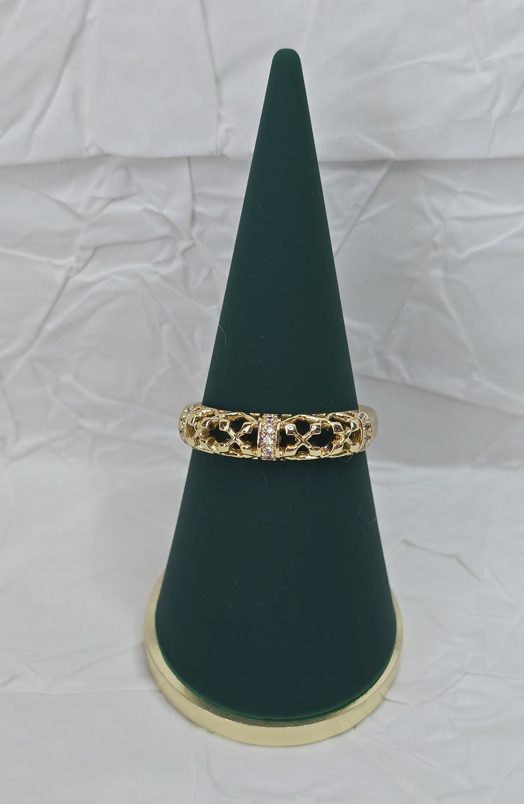 Royal Lattice 14K Gold‑Plated Jewelry Set