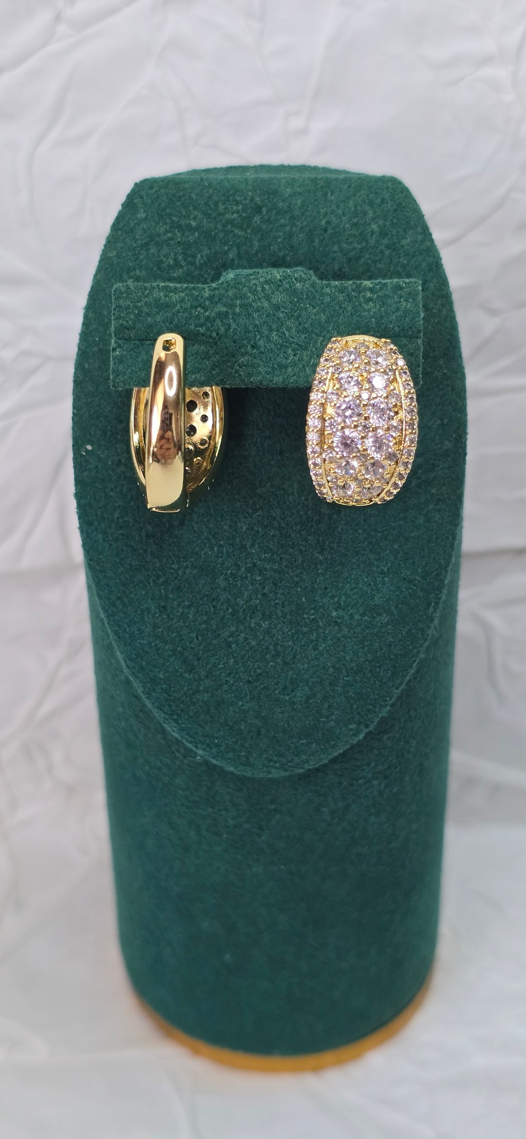 Diamond Crest 14K Gold‑Plated Jewelry Set