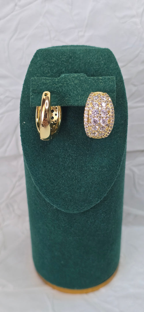Diamond Crest 14K Gold‑Plated Jewelry Set