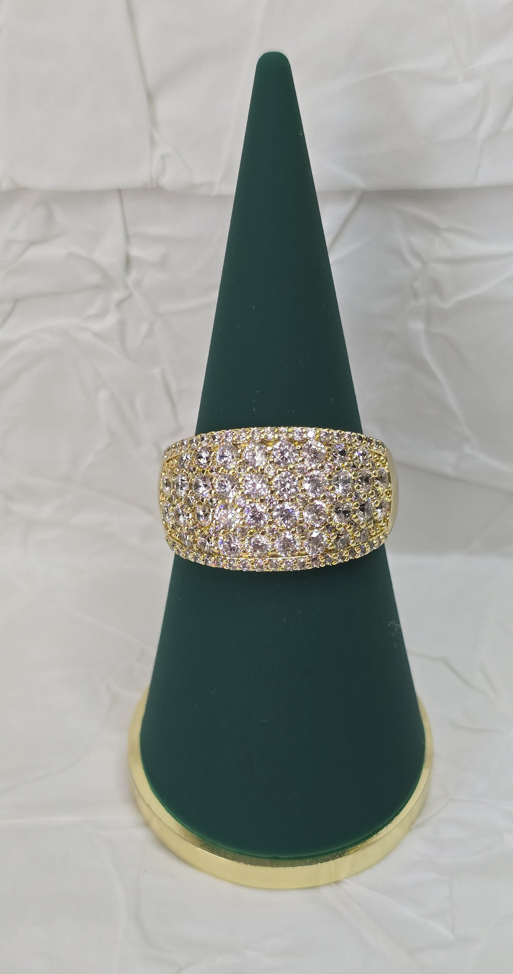 Diamond Crest 14K Gold‑Plated Jewelry Set