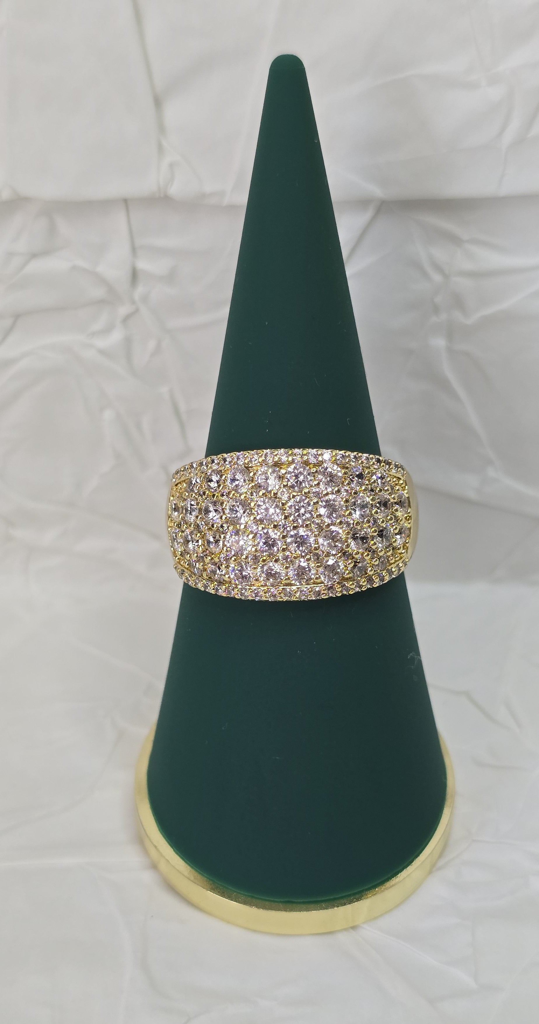 Diamond Crest 14K Gold‑Plated Jewelry Set