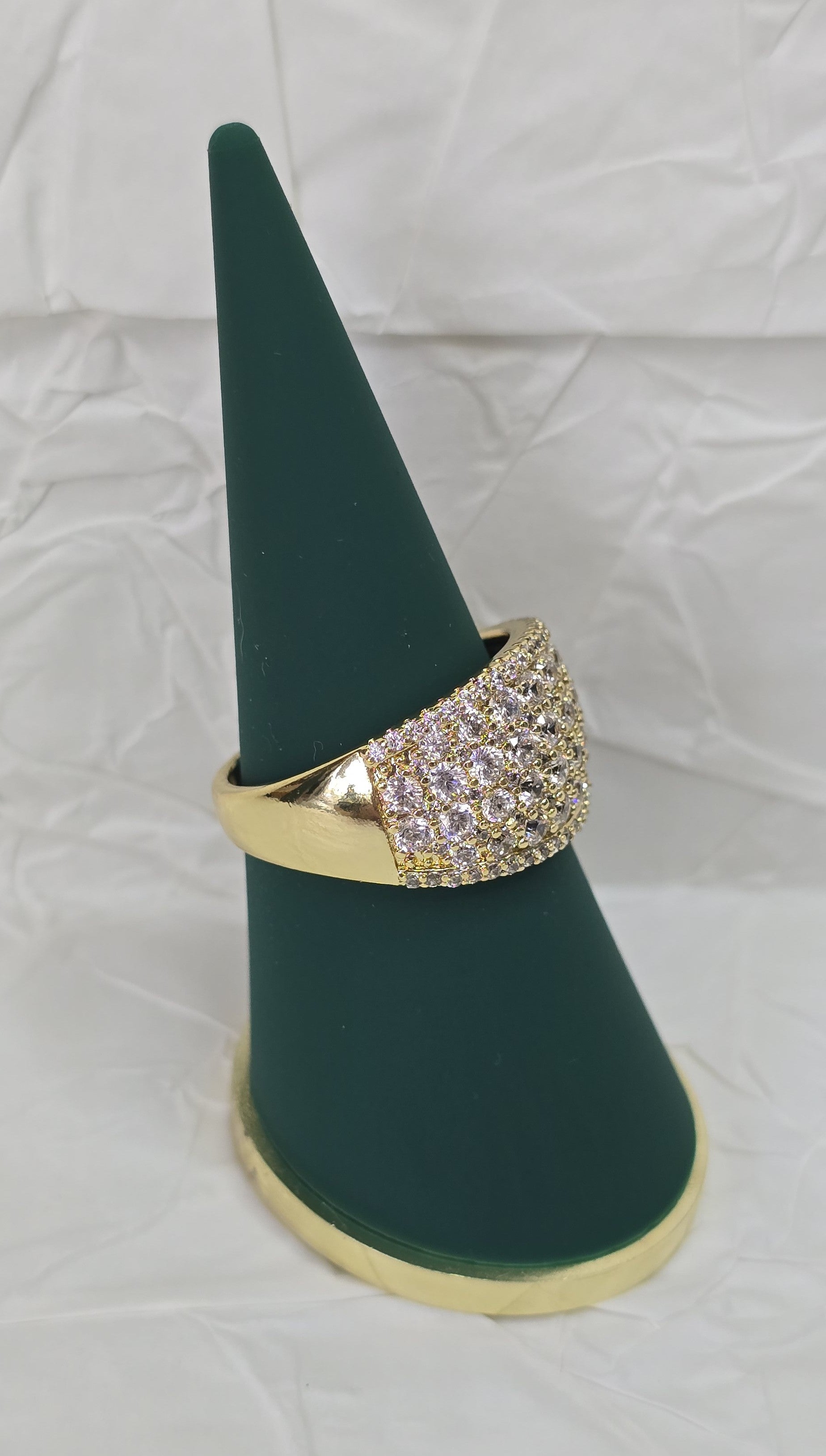 Diamond Crest 14K Gold‑Plated Jewelry Set