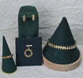 Golden Crest Spike 14K Gold‑Plated Jewelry Set