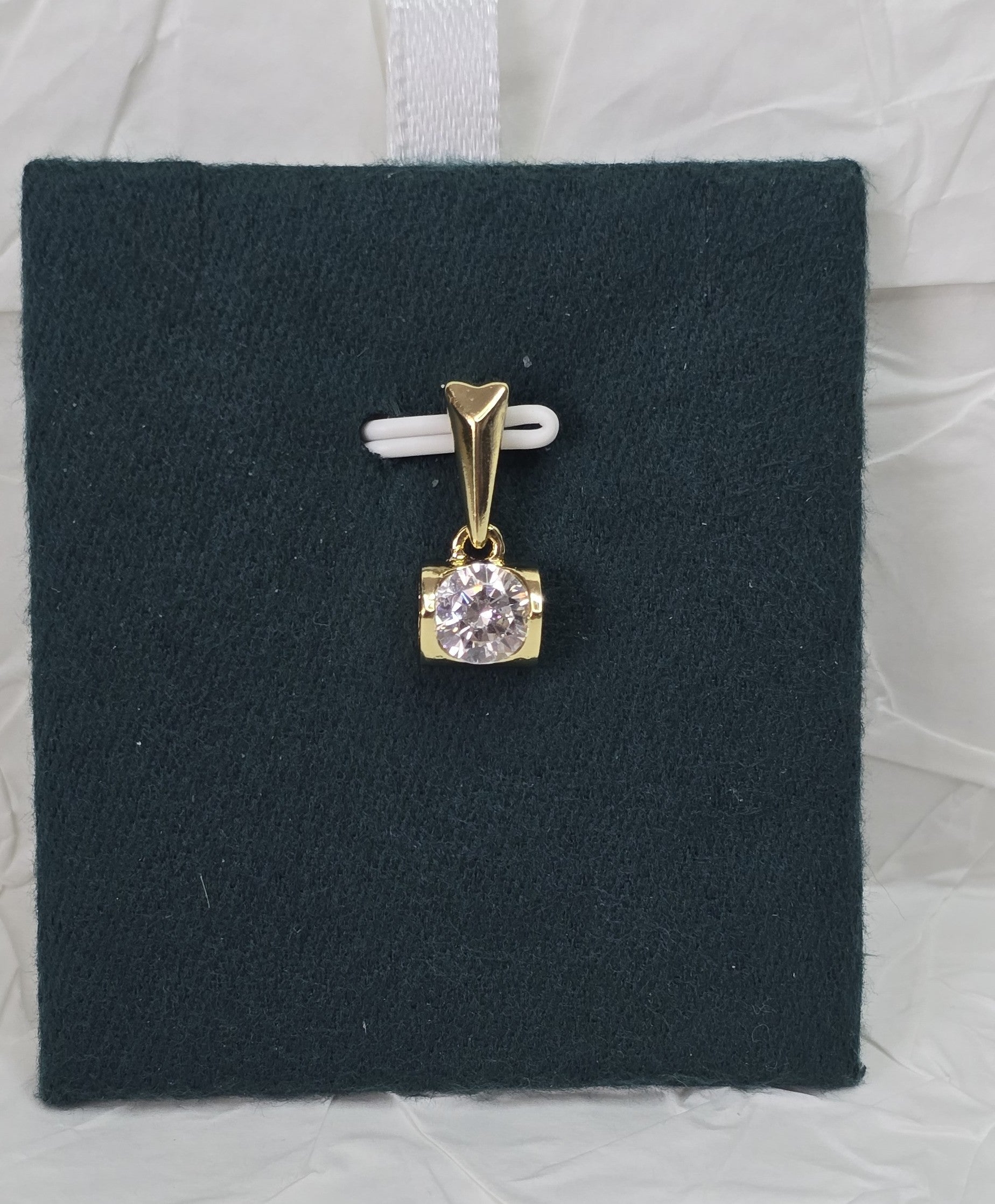 Classic Solitaire Barrel 14K Gold‑Plated Jewelry Set
