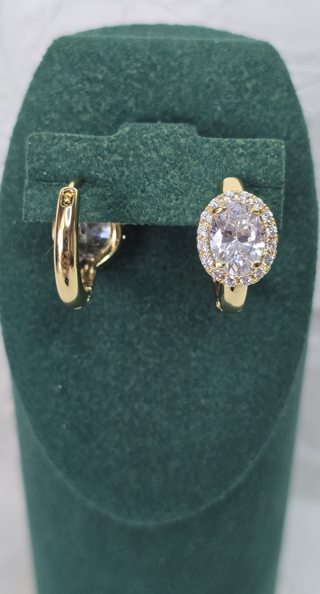 Royal Oval Halo 14K Gold‑Plated Jewelry Set