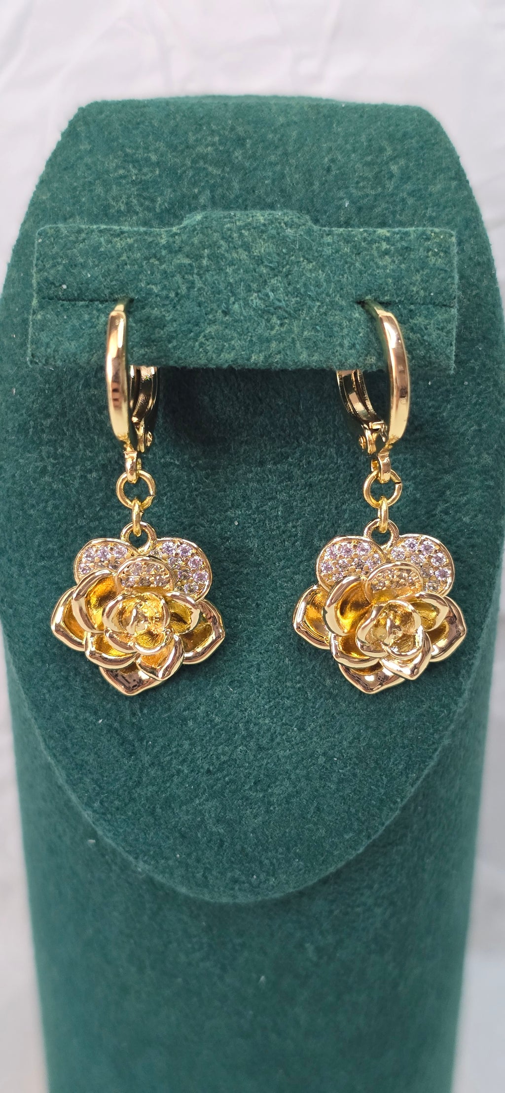Golden Bloom Rose 14K Gold‑Plated Jewelry Set
