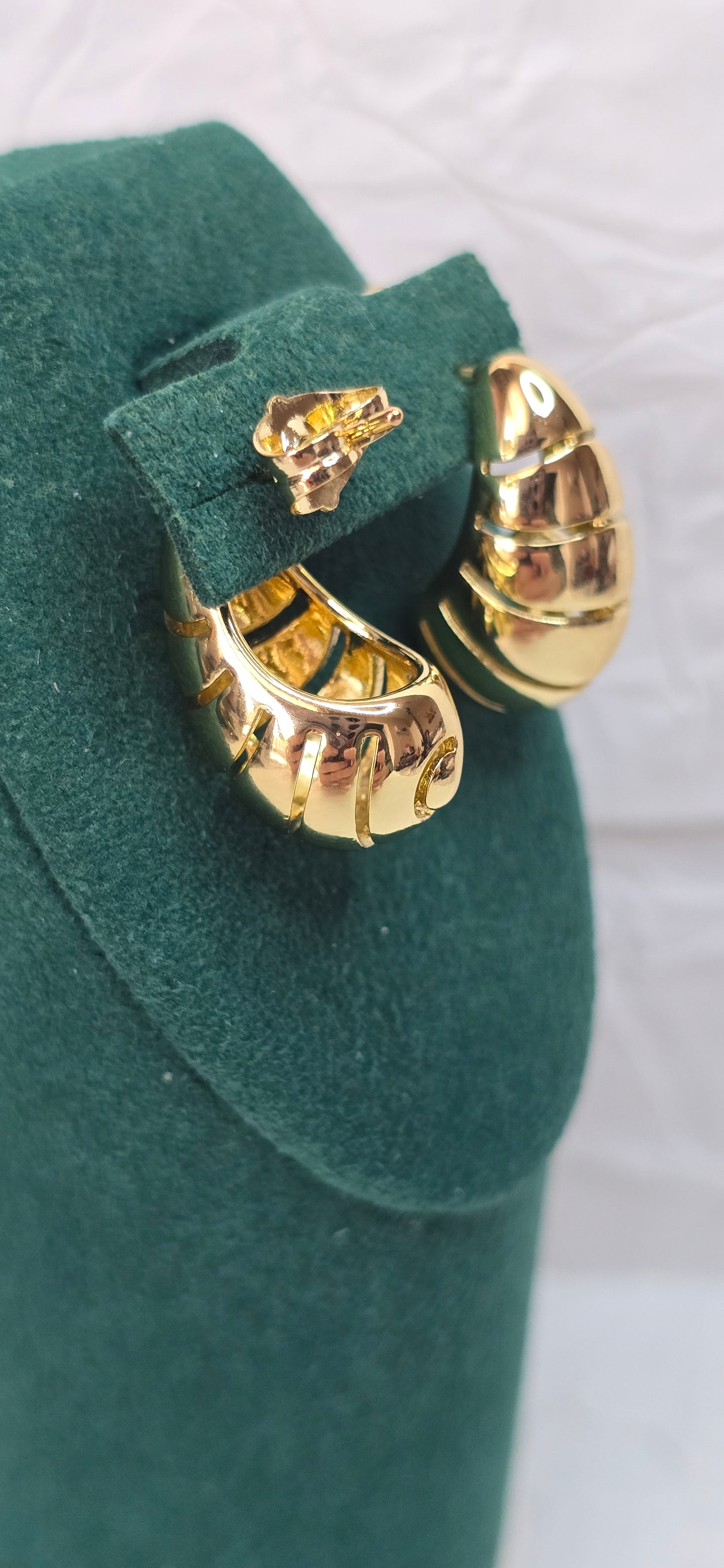 Golden Spiral Drop 14K Gold‑Plated Jewelry Set