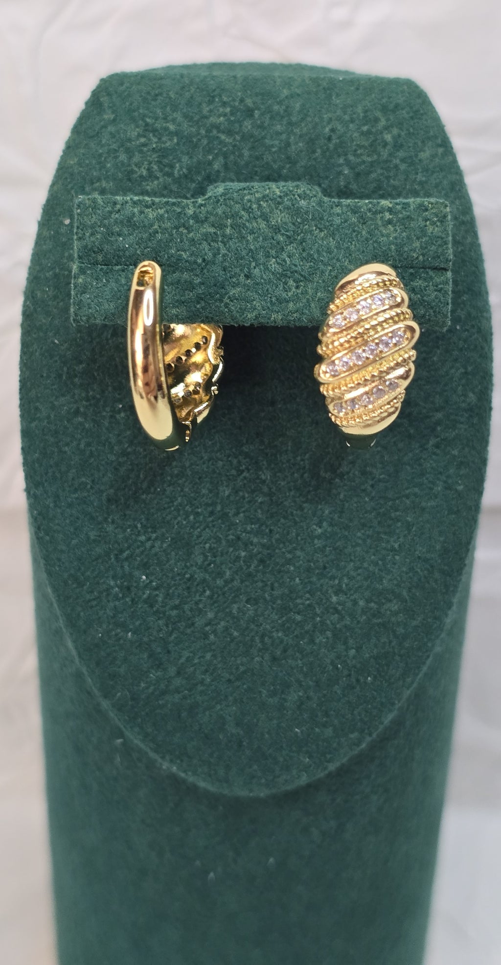 Golden Spiral Halo 14K Gold‑Plated Jewelry Set