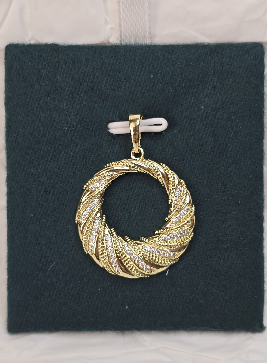 Golden Spiral Halo 14K Gold‑Plated Jewelry Set