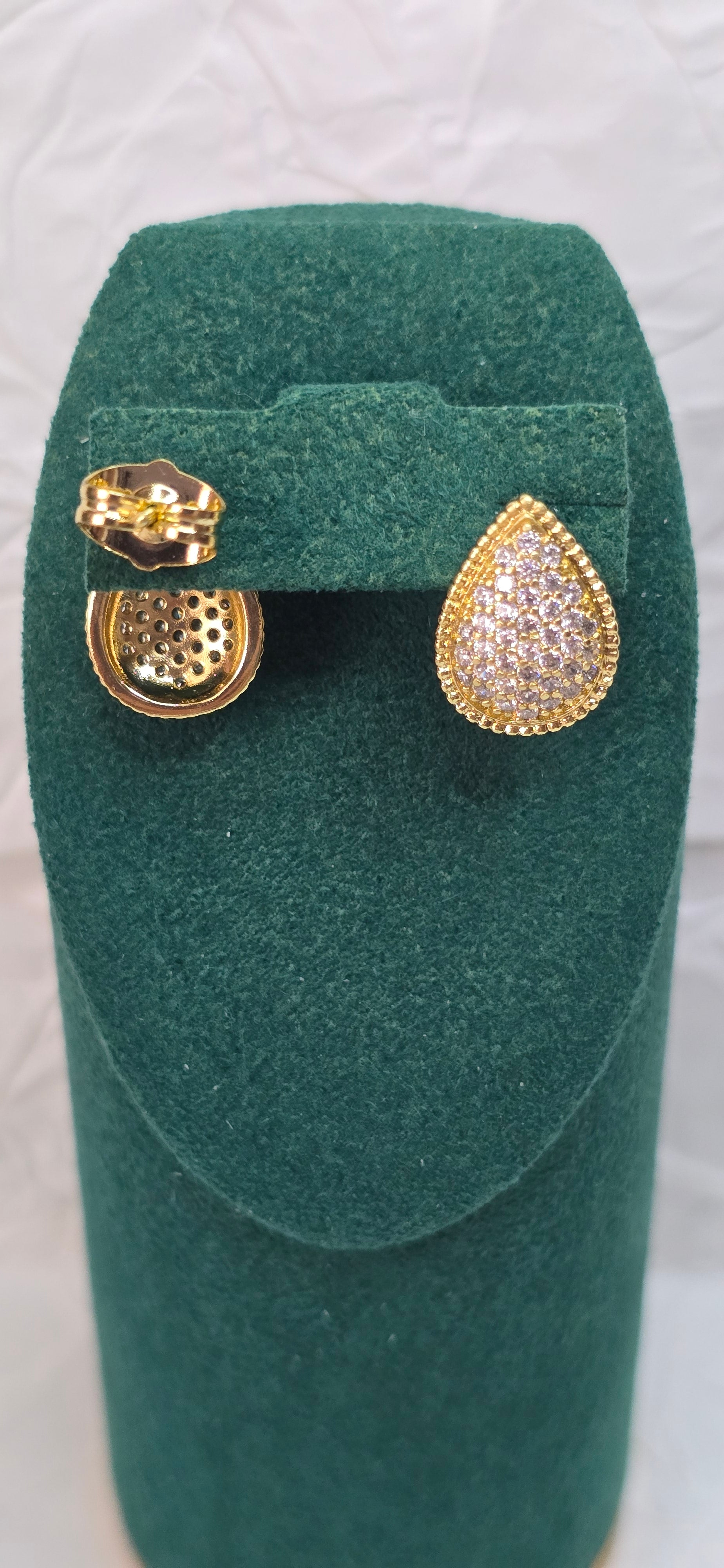 Golden Dewdrop Sparkle 14K Gold‑Plated Jewelry Set