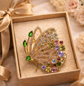 “Rainbow Butterfly” Brooch – 14K Gold Plated