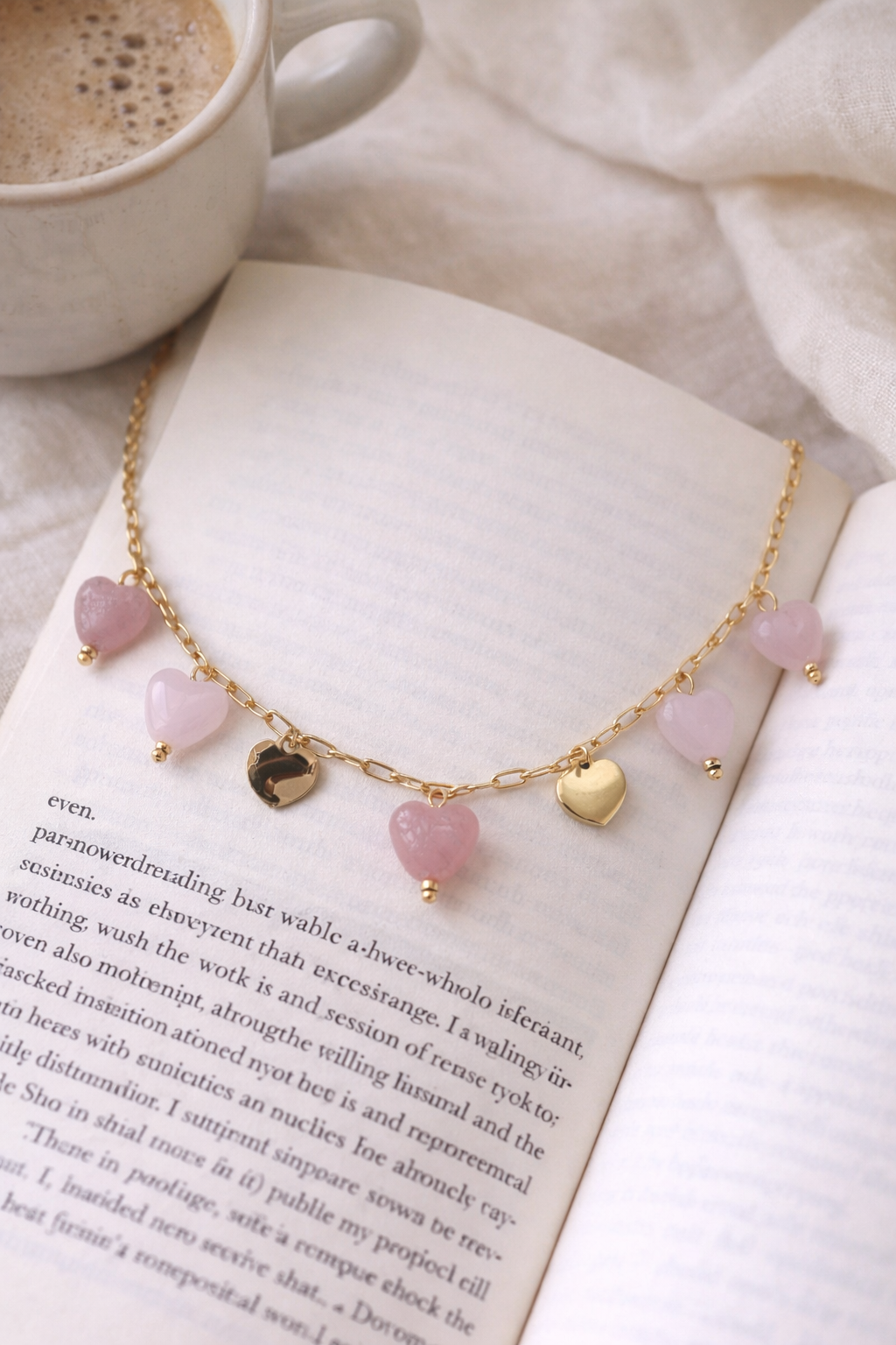 Pink Heart Charm Necklace TTM – Stainless Steel